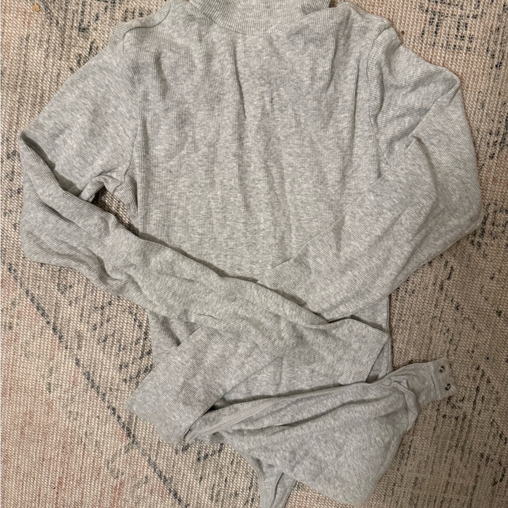 Skims Gray Turtleneck Bodysuit